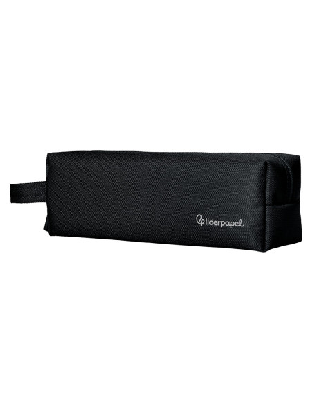 Estuche portatodo liderpapel classic rectangular con asa 210x70mm negro