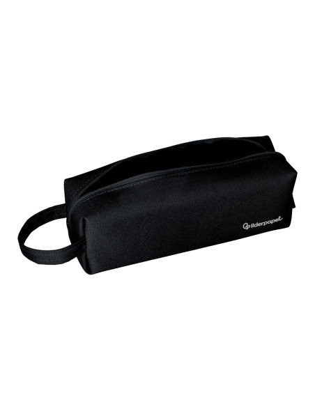 Estuche portatodo liderpapel classic rectangular con asa 210x70mm negro