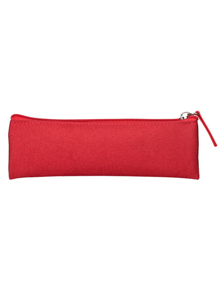 Estuche portatodo liderpapel plano estrecho una cremallera 200x60 mm rojo