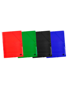 Carpeta liderpapel gomas din a3 3 solapas carton plastificado 800 gr colores surtidos 2