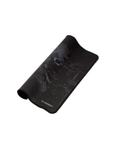 Alfombrilla para raton q-connect xxl negra con diseño mapa del mundo 900x400 mm 2