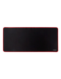 Alfombrilla para raton q-connect xxl negra con borde rojo 900x400 mm