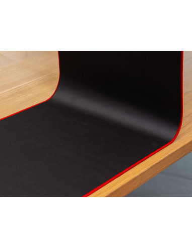 Alfombrilla para raton q-connect xxl negra con borde rojo 900x400 mm