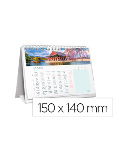 Calendario espiral triangular liderpapel imagenes 2025 14x15 cm papel 128 gr con pegatinas