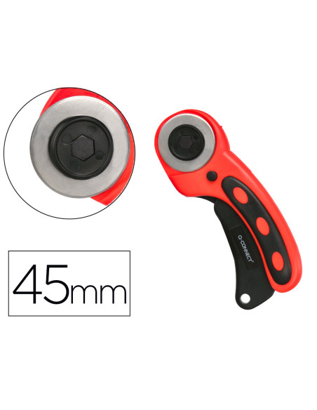 Cuter rotativo q-connect cuchilla circular 45 mm 22x56x165 mm