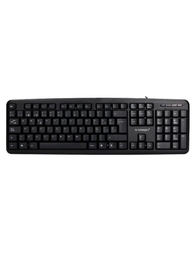 Teclado q-connect con cable 1,35 mt color negro
