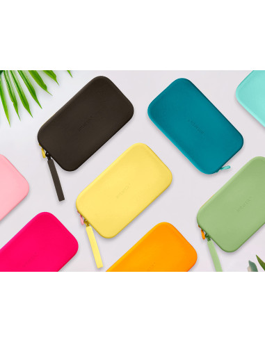 Estuche portatodo antartik tropical dive silicona soft rectangular 190x120x25 mm amarillo