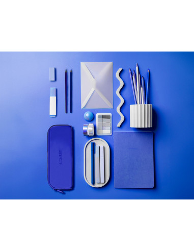 Estuche portatodo antartik prisma silicona soft rectangular 185x50x75 mm azul oscuro
