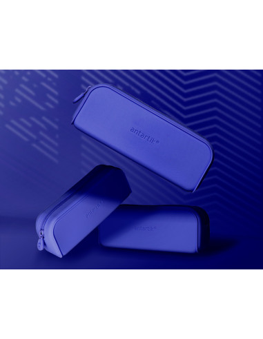Estuche portatodo antartik prisma silicona soft rectangular 185x50x75 mm azul oscuro