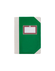 Libro cartone cosido fernandes flecha din a5+ rayado horizontal 50 hojas 100 gr verde 2