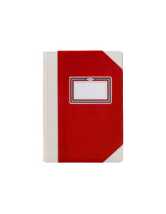 Libro cartone cosido fernandes flecha din a5+ rayado horizontal 50 hojas 100 gr rojo 2