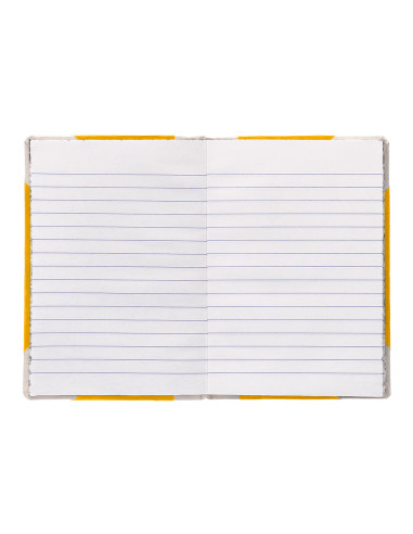 Libro cartone cosido fernandes flecha din a4+ rayado horizontal 50 hojas 100 gr amarillo