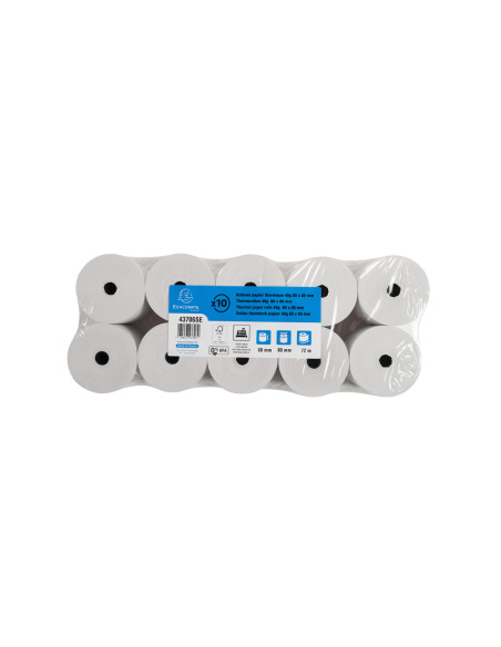 Rollo sumadora exacompta termico 80x80 mm 48 g/m2 sin bpa