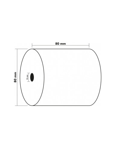 Rollo sumadora exacompta termico 80x80 mm 48 g/m2 sin bpa