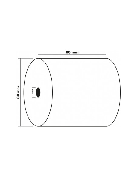 Rollo sumadora exacompta termico 80x80 mm 48 g/m2 sin bpa