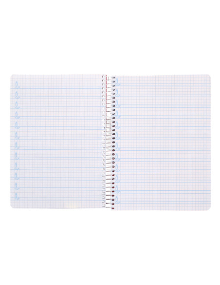 Cuaderno espiral liderpapel din a5 pautaguia tapa blanda 40h 75 gr cuadro pautado 5mm color azul