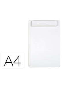 Portanotas maul go din a4 plastico reciclado con pinza color blanco