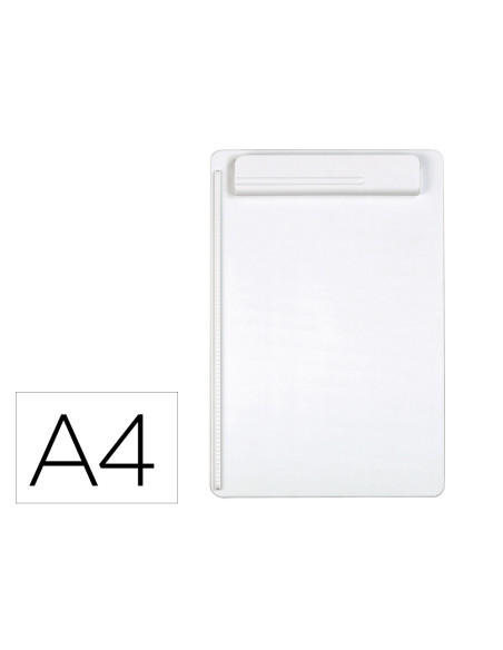 Portanotas maul go din a4 plastico reciclado con pinza color blanco