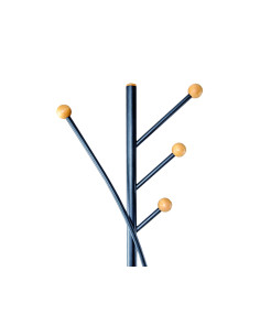 Perchero metalico maul laura 4 colgadores madera color negro 370x1800x370 mm 2