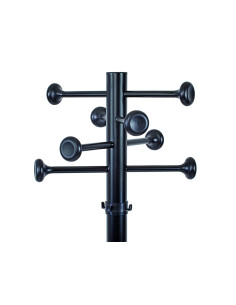 Perchero metalico maul grando 8 colgadores y paraguero color negro 375x1750x365 mm 2