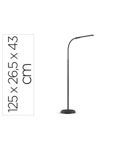 Lampara de pie maul led pirro aluminio color negro 1250x265x430 mm
