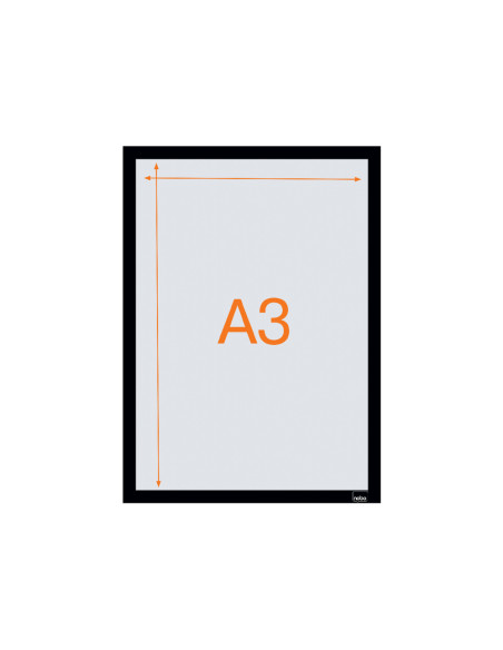 Marco porta anuncios nobo din a3 marco magnetico autoadhesivo color negro pack de 2 unidades