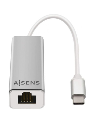 Adaptador USB Tipo-C - RJ45 Aisens A109-0341/ 1000Mbps/ USB Tipo-C Macho - RJ45 Hembra