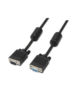 Cable SVGA Aisens A113-0079/ VGA Macho - VGA Hembra/ Hasta 3W/ 10Mbps/ 3m/ Negro