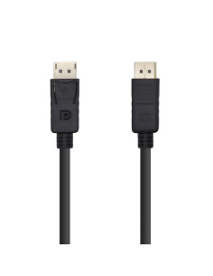 Cable DisplayPort 1.2 4K Aisens A124-0387/ DisplayPort Macho - DisplayPort Macho/ Hasta 5W/ 2300Mbps/ 5m/ Negro