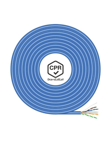 Bobina de Cable RJ45 UTP AWG24 LSZH CPR Dca Aisens A135-0662 Cat.6/ 100m/ Azul