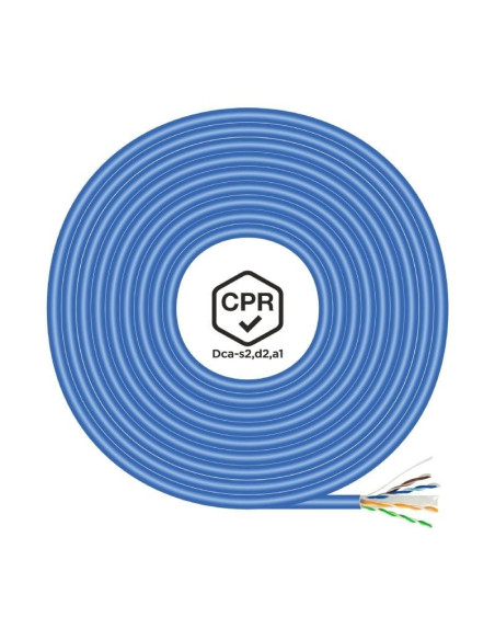 Bobina de Cable RJ45 UTP AWG24 LSZH CPR Dca Aisens A135-0662 Cat.6/ 100m/ Azul
