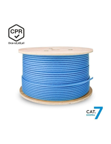 Bobina de Cable RJ45 SFTP AWG23 LSZH CPR Dca Aisens A146-0665 Cat.7/ 305m/ Azul