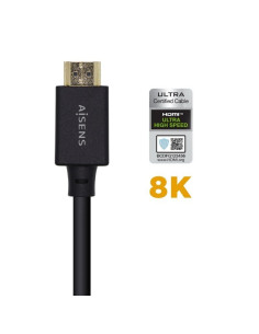 Cable HDMI 2.1 8K Aisens A150-0422/ HDMI Macho - HDMI Macho/ 1.5m/ Certificado/ Negro 2