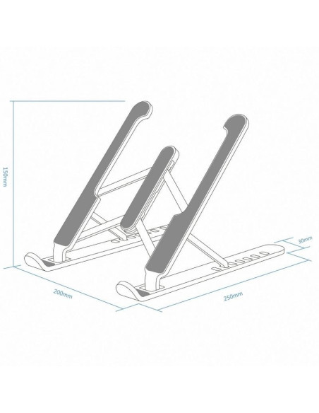 Soporte Aisens LPS1M-099 para Portátiles/ Tablets hasta 15"/ Plata