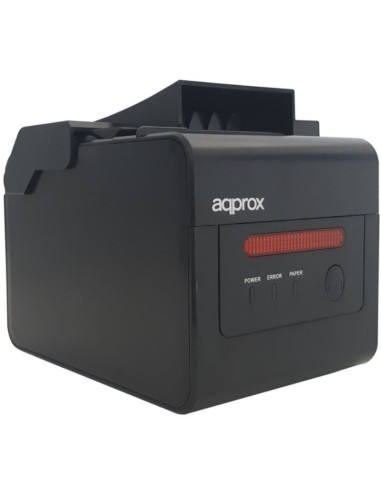 Impresora de Tickets Approx appPOS80ALARM/ Térmica/ Ancho papel 58 y 80mm/ USB-RS232-LAN-RJ11/ Negra