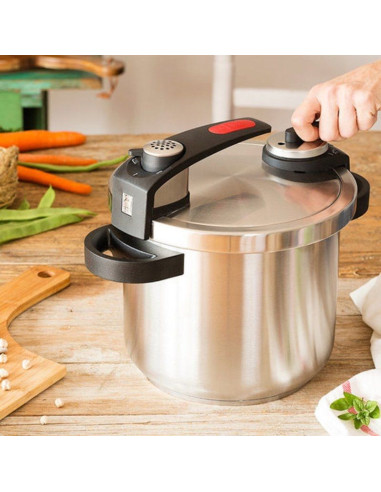 Olla a Presión Tekna A185602/  22cm/ 6L/ Acero Inoxidable/ Apta para Inducción