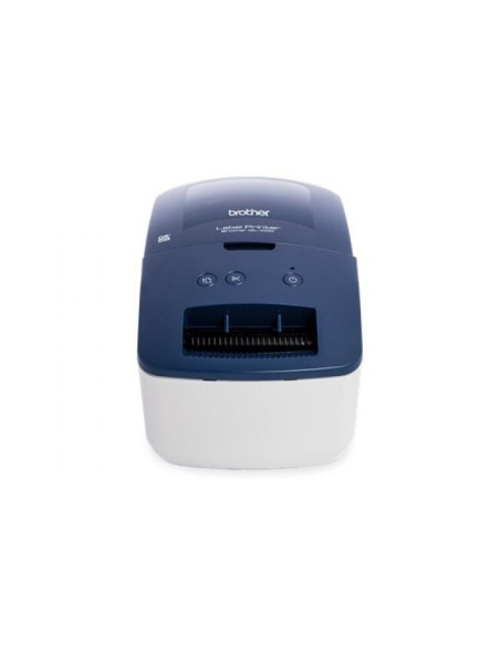 Impresora de Etiquetas Brother QL-600B/ Térmica/ Ancho etiqueta 62mm/ USB/ Azul y Blanca