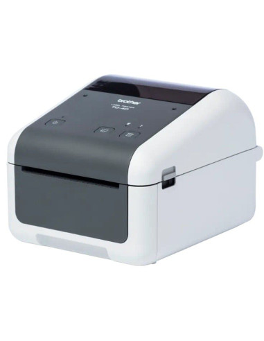 Impresora de Etiquetas y Tickets Brother TD-4420DN/ Térmica Directa/ Ancho etiqueta 118mm/ USB-RS-232C/ Blanca y Negra