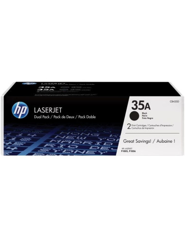 Tóner Original HP nº35A Multipack/ 2x Negro