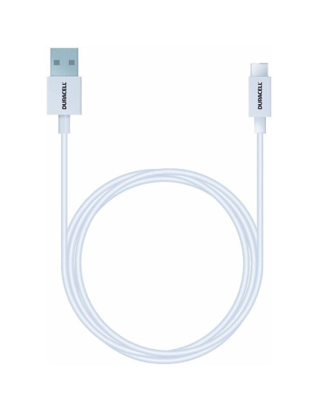 Cable USB 3.0 Tipo-C Duracell USB5031W/ USB Tipo-C Macho - USB Macho/ 1m/ Blanco