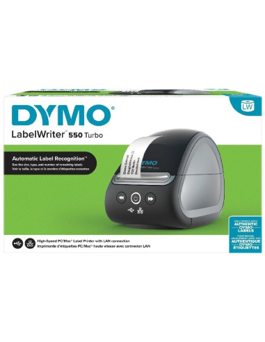 Impresora de Etiquetas Dymo LabelWriter 550 Turbo/ Térmica/ USB/ Negra