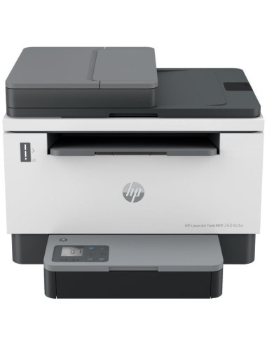 Multifunción Recargable Láser Monocromo HP Laserjet Tank 2604SDW/ WiFi/ Dúplex/ ADF/ Blanca y Negra