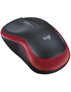 Ratón Inalámbrico Logitech M185/ Hasta 1000 DPI/ Rojo