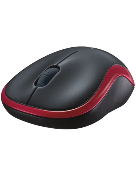 Ratón Inalámbrico Logitech M185/ Hasta 1000 DPI/ Rojo