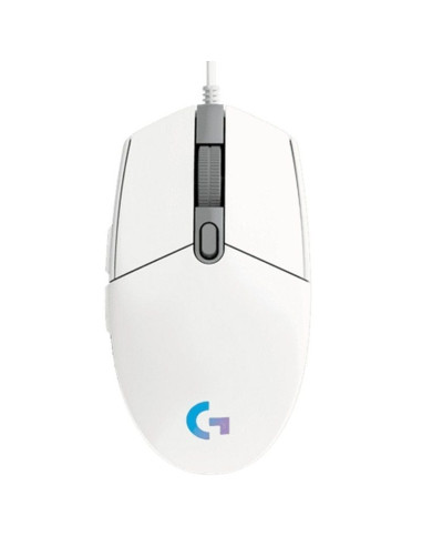 Ratón Gaming Logitech G102 Lightsync/ Hasta 8000 DPI/ Blanco