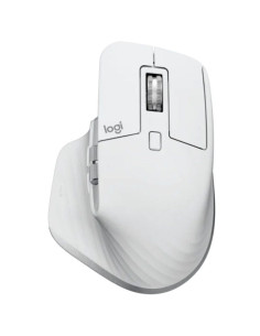 Ratón Ergonómico Inalámbrico por Bluetooth Logitech MX Master 3S/ Batería recargable/ Hasta 8000 DPI/ Gris Pálido