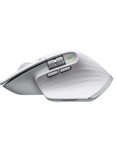 Ratón Ergonómico Inalámbrico por Bluetooth Logitech MX Master 3S/ Batería recargable/ Hasta 8000 DPI/ Gris Pálido