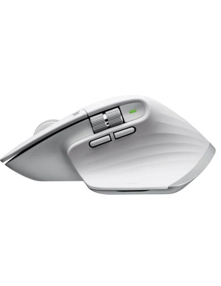 Ratón Ergonómico Inalámbrico por Bluetooth Logitech MX Master 3S/ Batería recargable/ Hasta 8000 DPI/ Gris Pálido