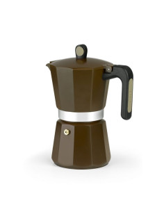 Cafetera Italiana Monix Induction Cream M671009/ 9 Tazas/ Marrón 2