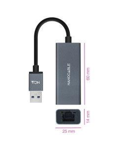 Adaptador USB 3.0 - RJ45 Nanocable 10.03.0405/ 1000Mbps 2